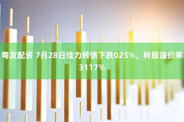 粤友配资 7月28日佳力转债下跌025%，转股溢价率3117%